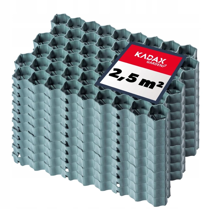 Griglia per prato KADAX Geogrid 60x40x4 cm 10 pezzi Giardino 590 Ton/M2