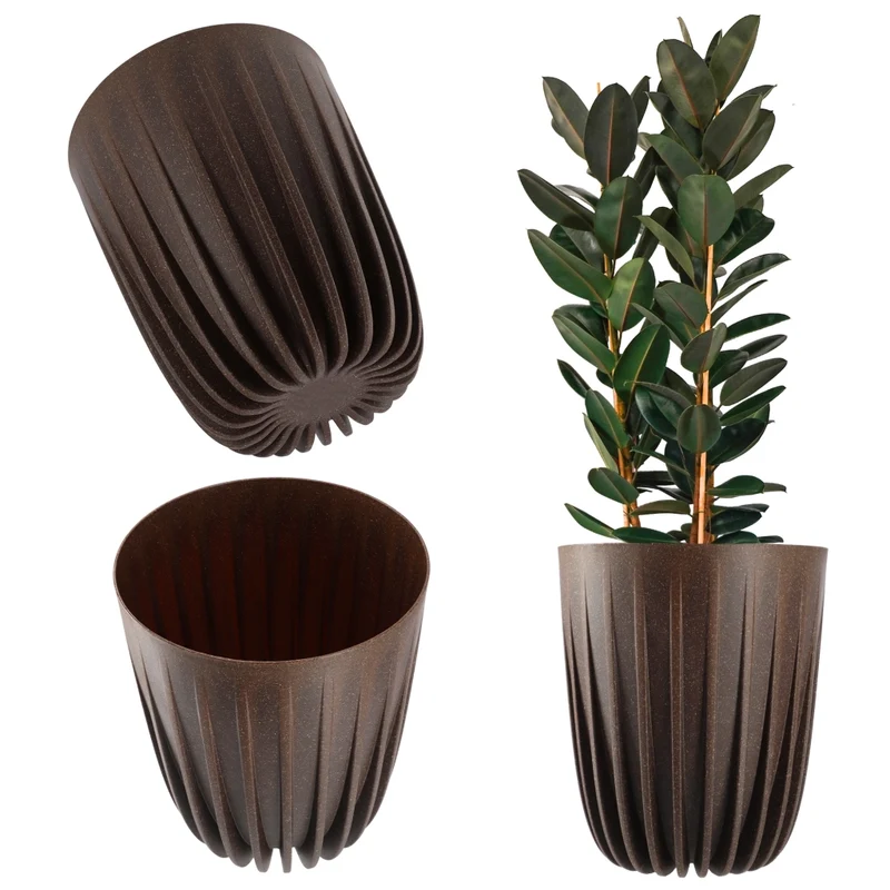 Vaso da fiori KADAX con inserto, rotondo, 25x30 cm, con coperchio in plastica.