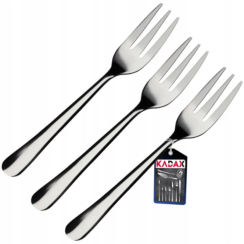 Set di 3 forchette da dessert KADAX lucide
