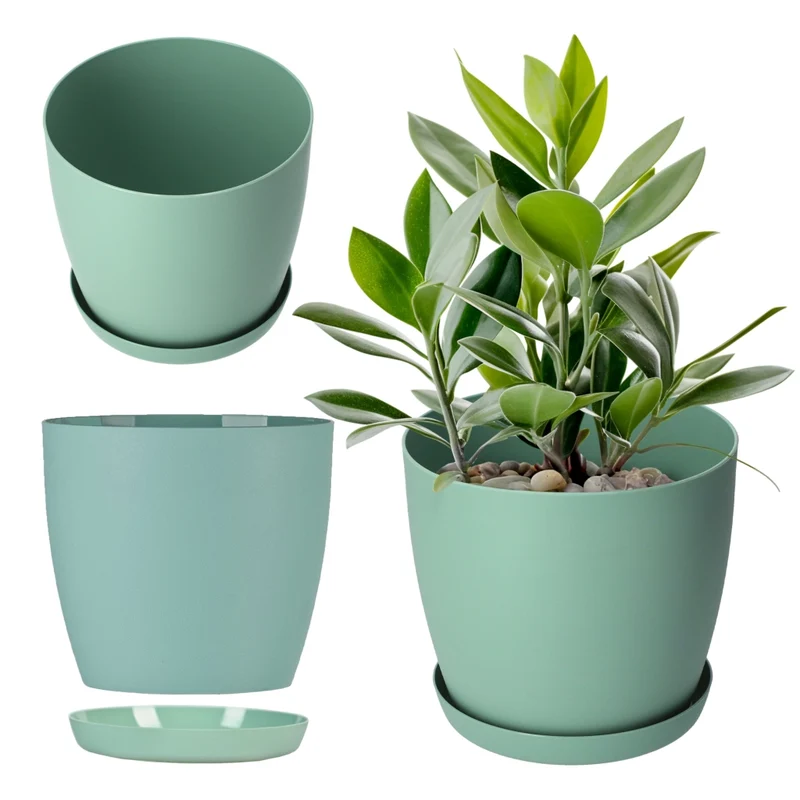 Copertura per vaso da fiori KADAX con supporto, verde, per soggiorno, 12 cm