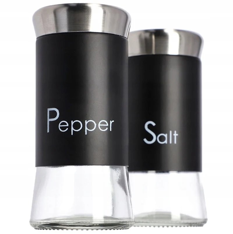 Set di saliera e pepiera KADAX, 2 contenitori in vetro da 150 ml.