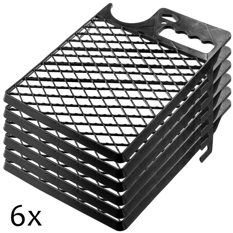 Griglia per pittura piccola KADAX 230x305mm per rullo, nera, con supporto per secchio, 6 pezzi
