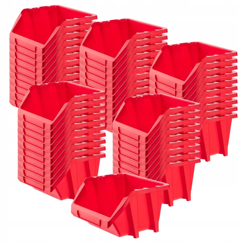 Set di 50 vassoi portaoggetti KADAX per officina, dimensioni 187x158 mm.