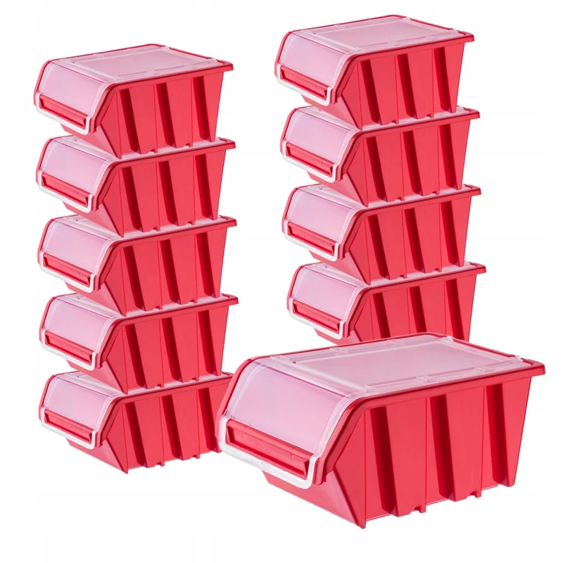 Set di 10 vassoi portaoggetti da officina KADAX, dimensioni 155x100 mm.
