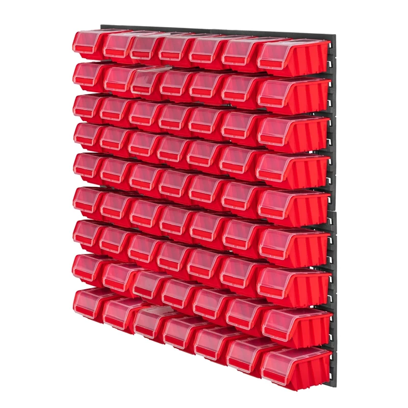 Pannello portautensili KADAX da parete per officina, 78x78 cm, 63 scomparti, ideale per officina e garage.