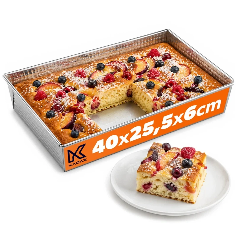Teglia rettangolare per torte KADAX, 40x25x6 cm