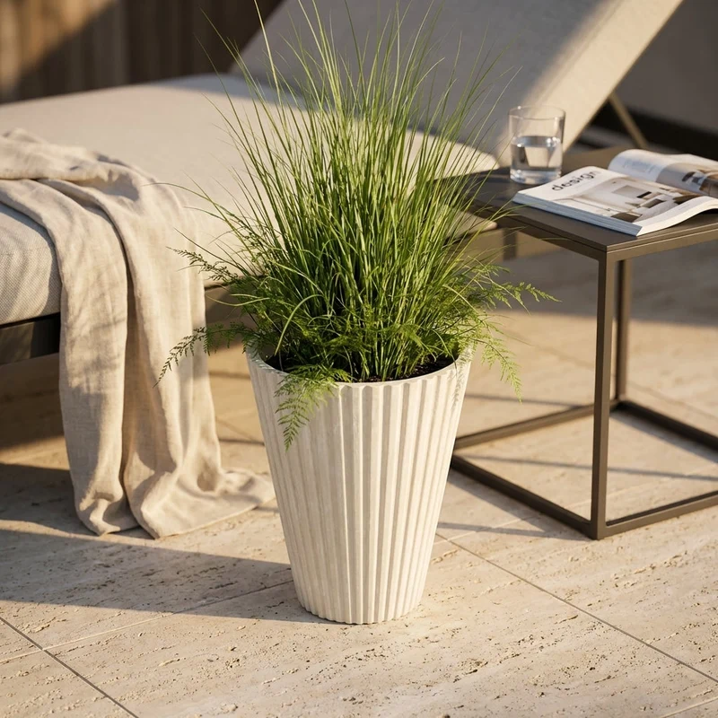 Vaso medio in Fibra sintetica cm 29x29x36 - KENNY