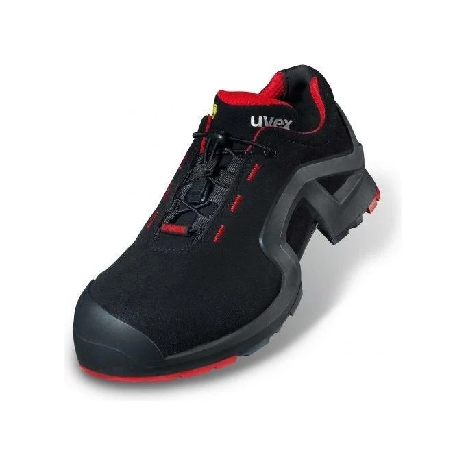Uvex 85162 1 x-tended Support Scarpe Antinfortunistiche S3 SRC ESD Puntale Metal-Free Antiperforazione colore Nero Rosso