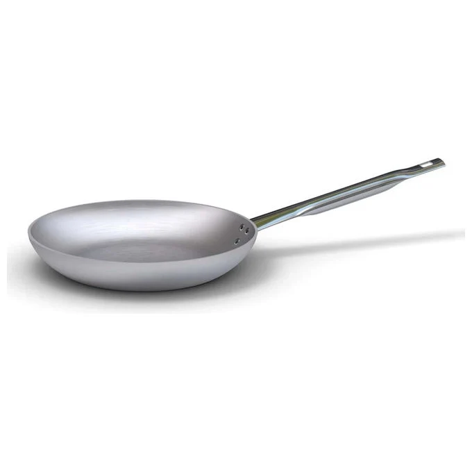 Ballarini BF-TO15372 Linea 6800 Padella Svasata Bassa 1 Manico per Induzione 20 cm senza rivestimento interno adatta forno fino a 250°C colore Acciaio