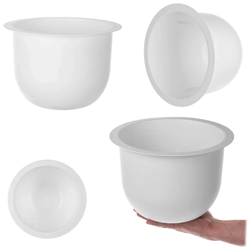 KADAX Loft Inserto rotondo per vaso da fiori per aiuole, bianco 29 cm