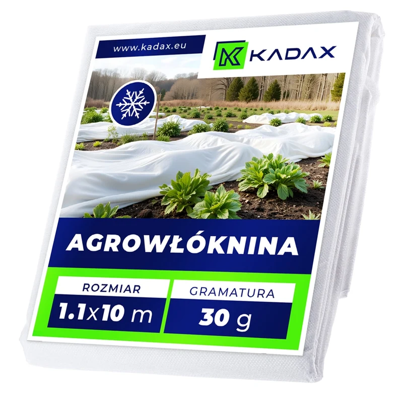 KADAX Tessuto agricolo bianco 1,1x10 m 30 g Copertura invernale/primaverile per piante