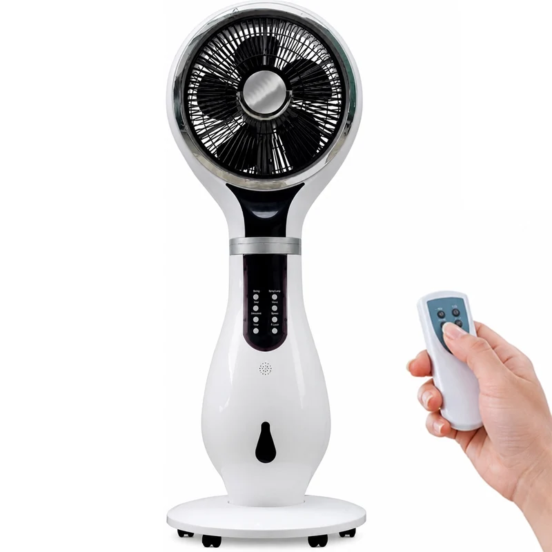 Ventilatore con Ruote Combinato Umidificatore Ioni Anti Zanzare 40x40x110cm