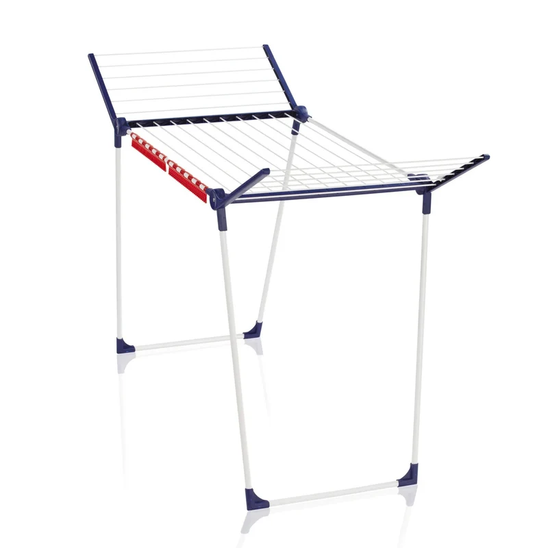 Stendibiancheria Pegasus 180 Solid Leifheit, lunghezza delle corde 18 m, gambe parallele stabili, resistente alle intemperie, 2 ganci per la biancheria, 81514