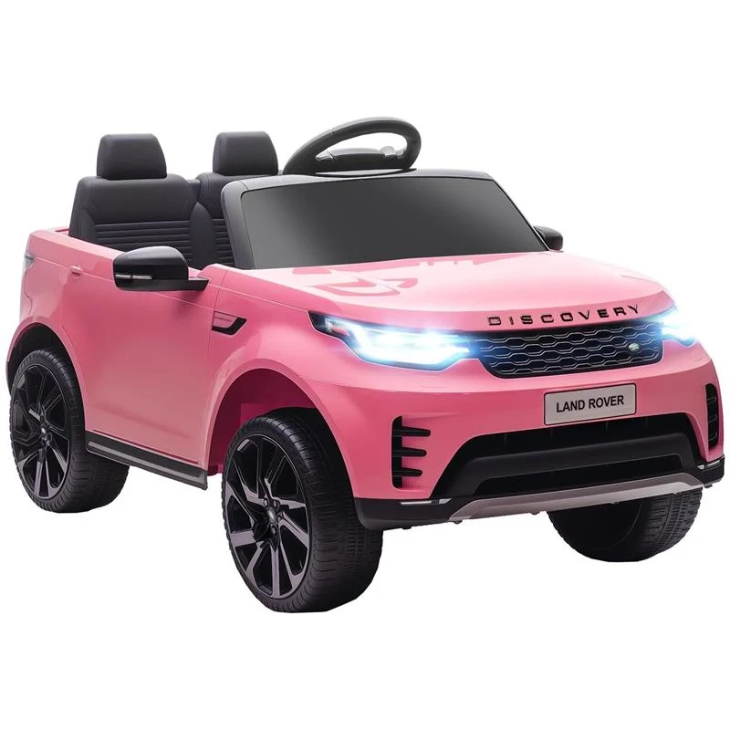 MACCHINA ELETTRICA PER BAMBINI LICENZA LAND ROVER CON FARI LED, CLACSON E TELECOMANDO, 105X68.5X58 CM, ROSA