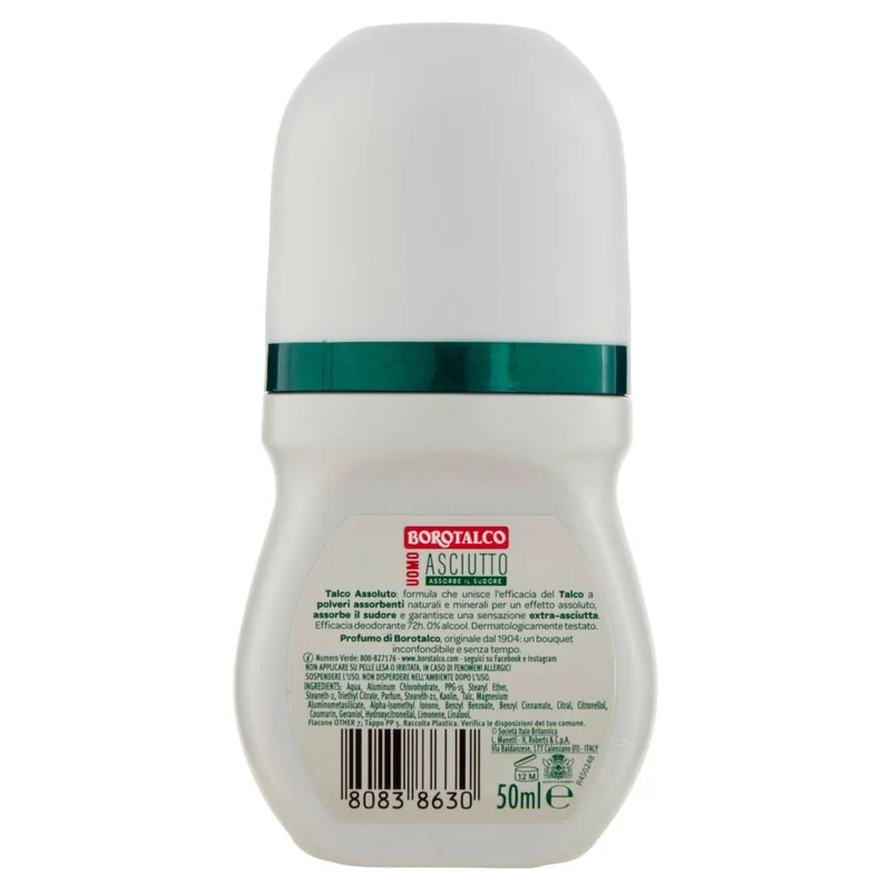 BOROTALCO DEO ROLL-ON 50 ML NEW ASCIUTTO