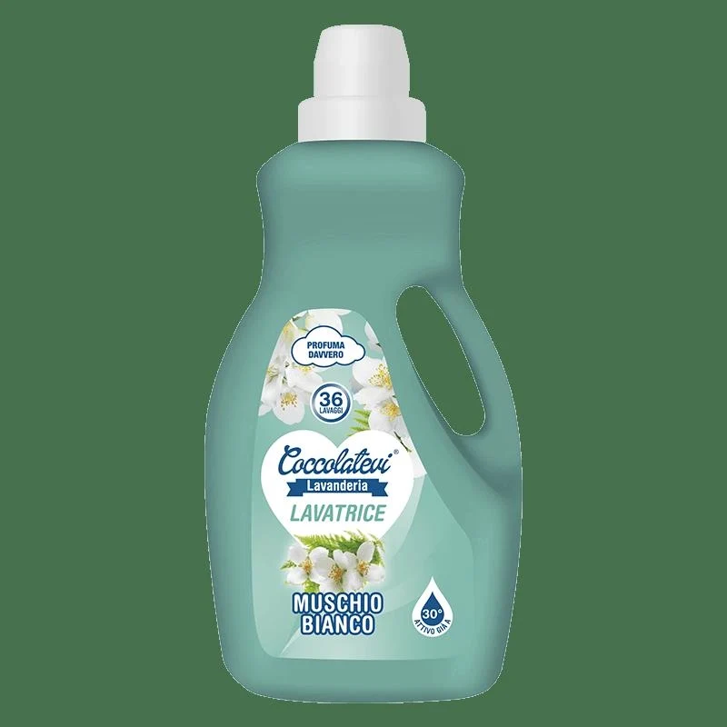 COCCOLATEVI LIQUIDO PER LAVATRICE IN FORMATO DA 1800ML AL MUSCHIO BIANCO
