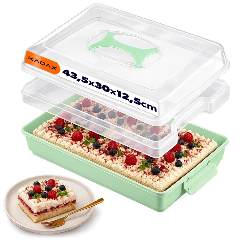 Contenitore rettangolare in plastica KADAX per torte, pasticcini, scatola per torte, grande