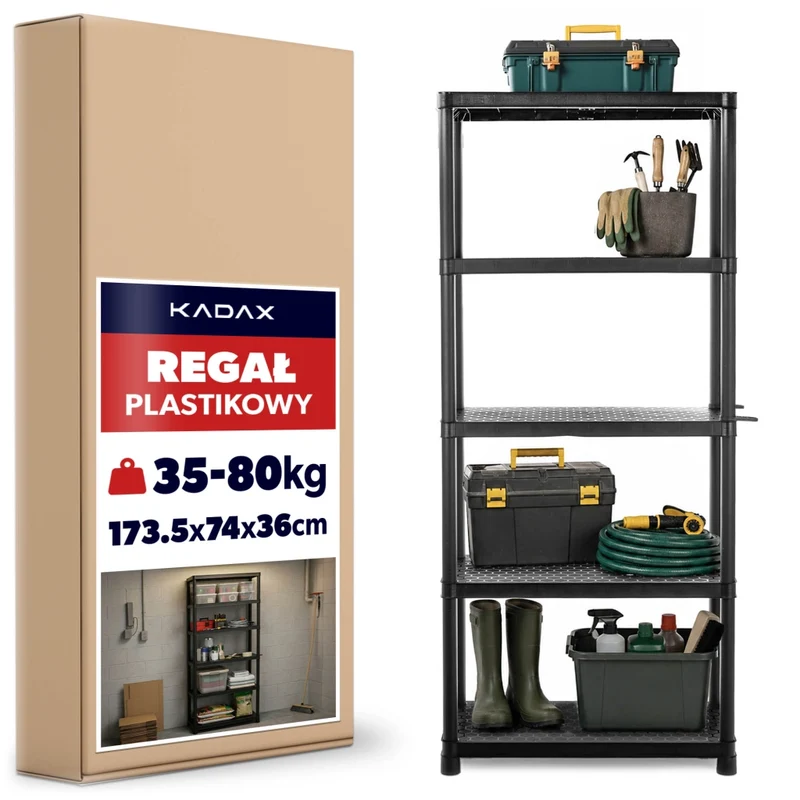 KADAX Regał Stackaro Solid 75 75x40cm KSS75L5 Midl + karton KK1018 K17055