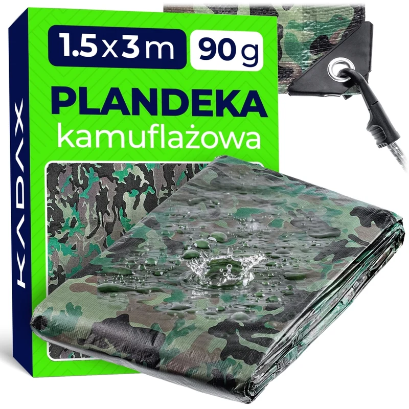 Telone KADAX spesso, impermeabile, rinforzato anti-UV, 1,5x3 m, 90 g, copertura resistente