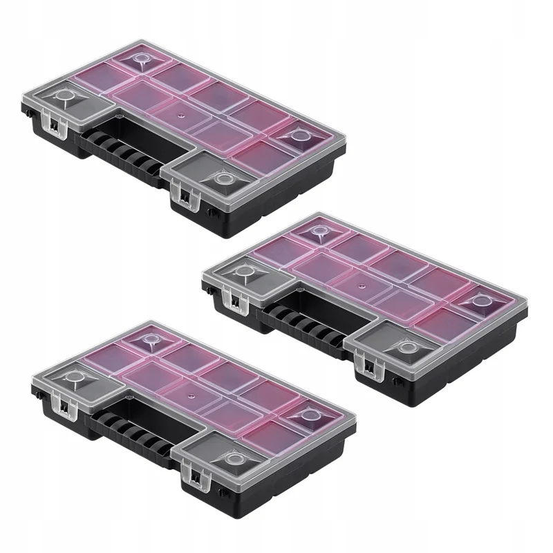 Set di 3 contenitori organizer da officina KADAX con 6 cassetti, ideali per garage.