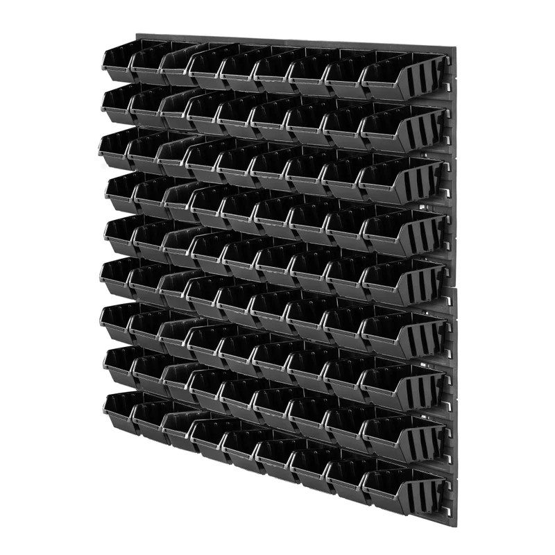 Pannello portautensili KADAX da parete per officina, 78x78 cm, 81 scomparti, ideale per officina e garage.
