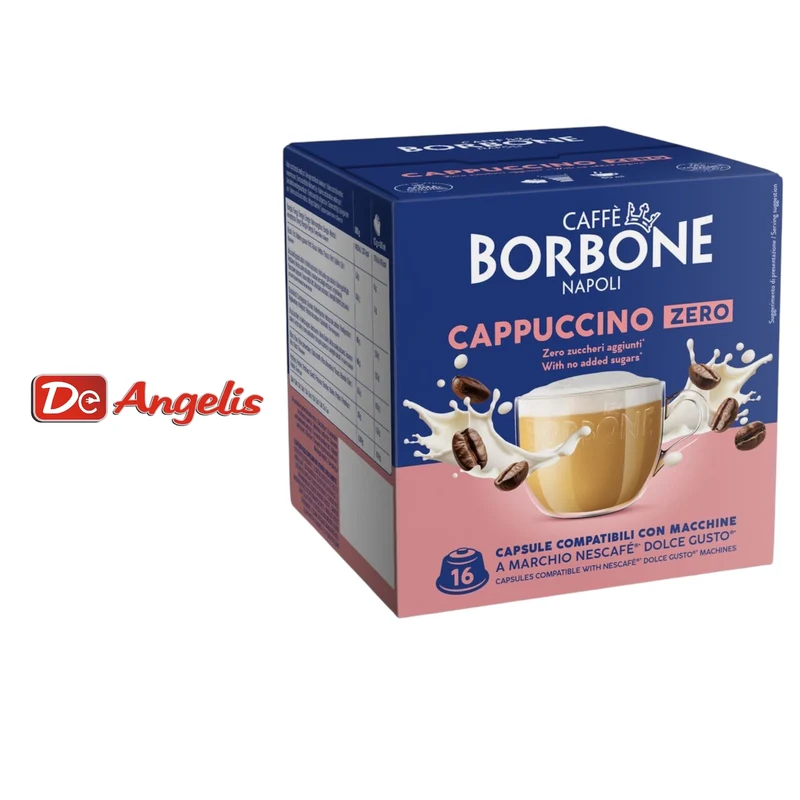 16 capsule Cappuccino Zero Borbone compatibile DolceGusto