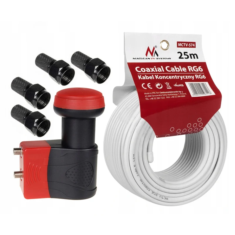 Centro di controllo satellitare gemello SAT Maclean 4K 8K + cavo HDMI
