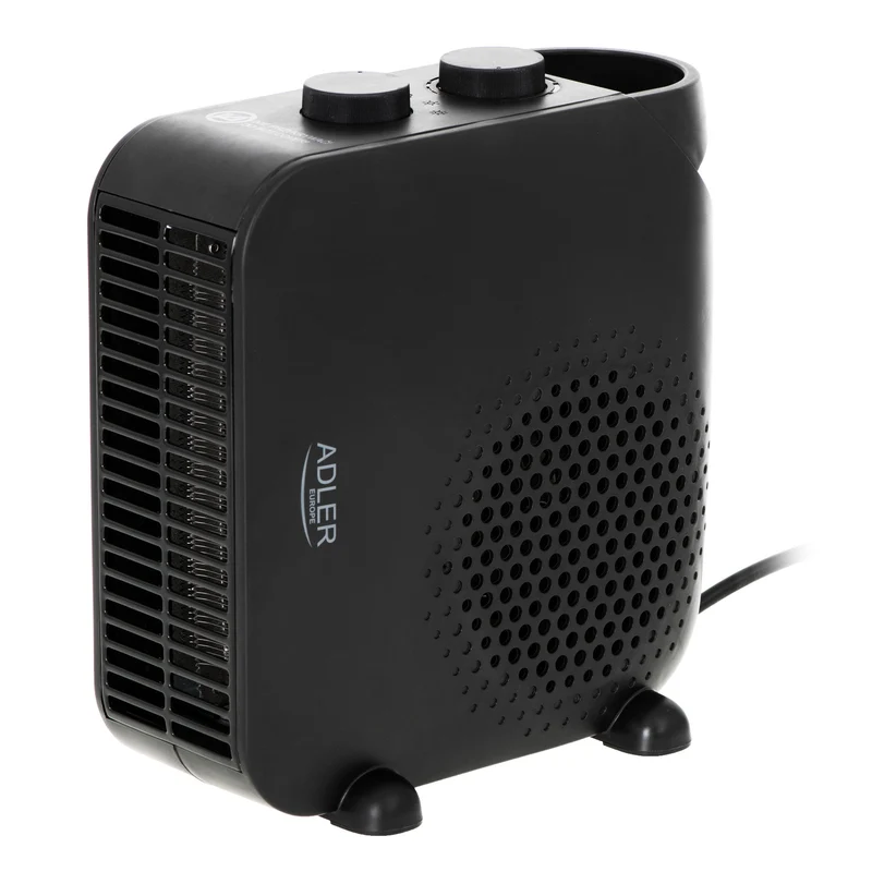 Termoventilatore Adler, 2 livelli di potenza, max 2000W, termostato, nero, AD 7725
