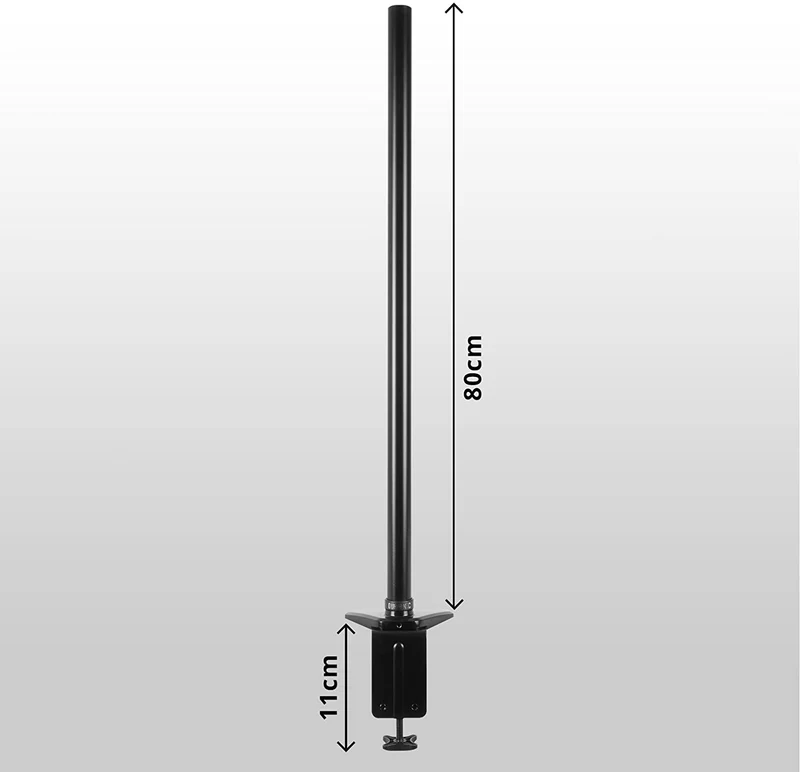 Duronic DM55POLE BK Staffa 80 cm per supporti monitor da scrivania  Staffa compatibile con tutti i supporti monitor Duronic  Consente una maggiore flessibilità nel posizionamento dello schermo