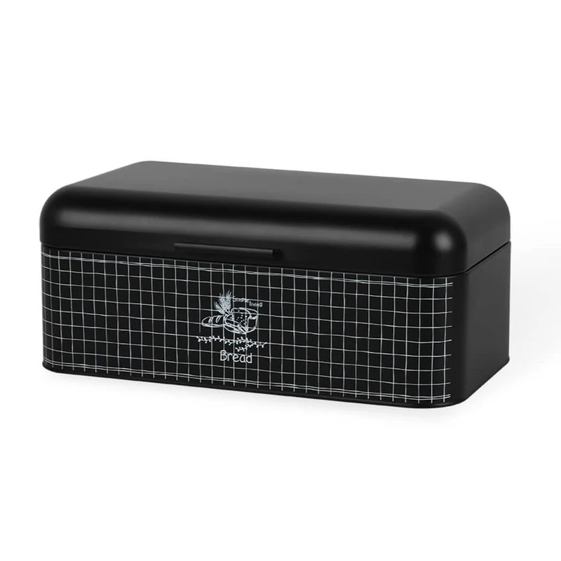 Maestro MR-1774 Portapane con coperchio 42×24,8×16,5 cm Acciaio nero