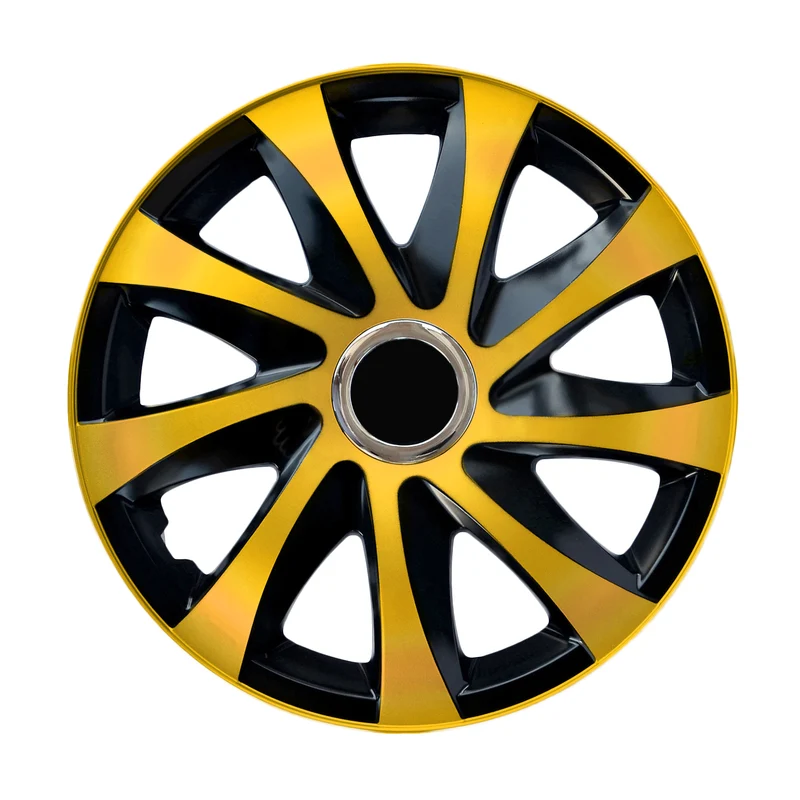 Set di 4 copricerch da 14" colore oro nero Drift
