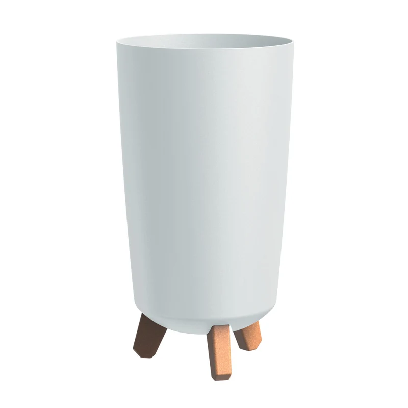 Vaso da fiori Prosperplast, diametro 195 mm, altezza 365 mm, su gambe, bianco, Gracia Tubus Slim