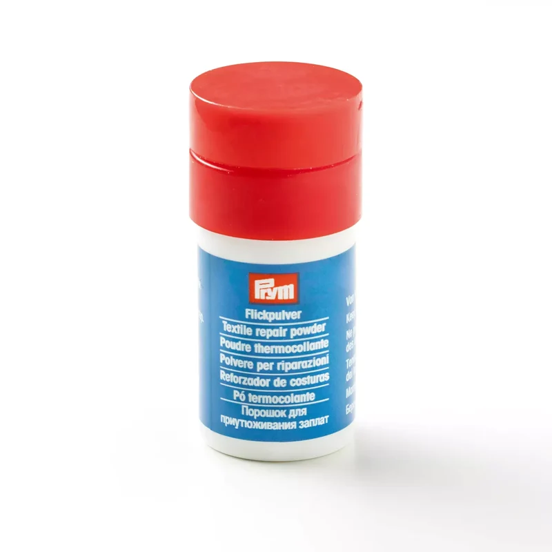 Polvere Termoadesiva Prym 12g per Riparazioni Tessili, Orli Senza Cuciture, Toppe Fai-da-Te, Colla Tessile a Caldo, Uso con Ferro da Stiro 987157