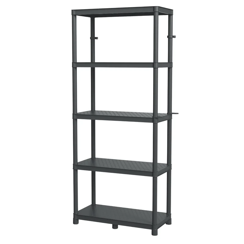 Scaffale Stackaro Solid 75 Kistenberg, carico massimo complessivo 220 kg, 5 ripiani, montaggio a parete, KSS75L5HD-S411
