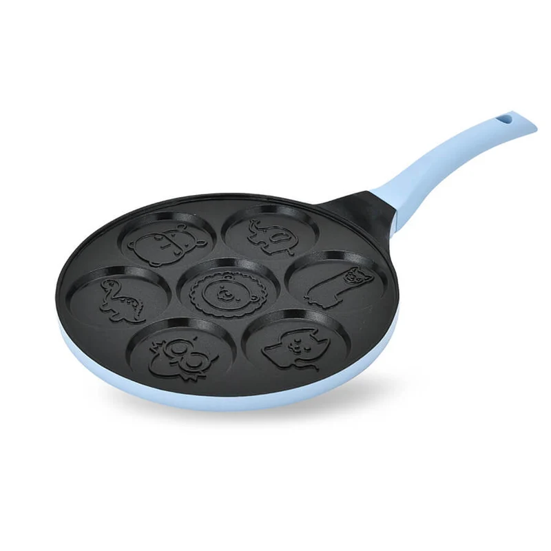 Padella per pancake Maestro, motivo con animaletti, diametro 26 cm, rivestimento antiaderente, manico in silicone, compatibile con tutti i tipi di fornelli, MR-1222-C