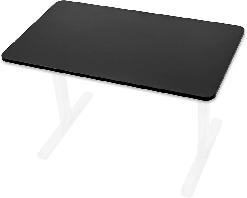 Duronic TT127 BK Piano scrivania  Ripiano scrivania 120 cm x 70 cm - Compatibile con telai da scrivania Duronic  Piano di lavoro per ufficio ergonomico  Nero