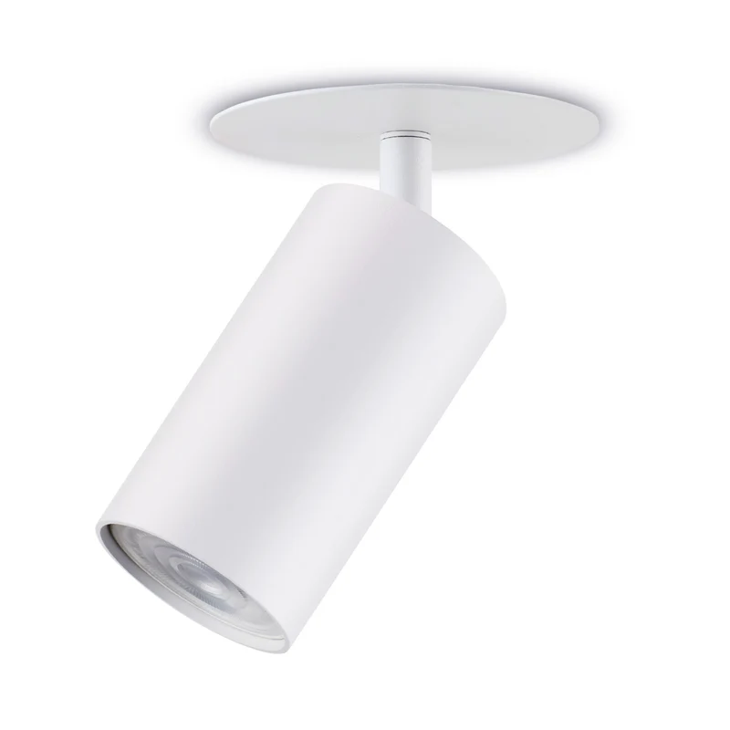Maclean apparecchio da incasso / tubo, spot, rotondo, alluminio, GU10, 55x100mm, bianco, MCE364 W