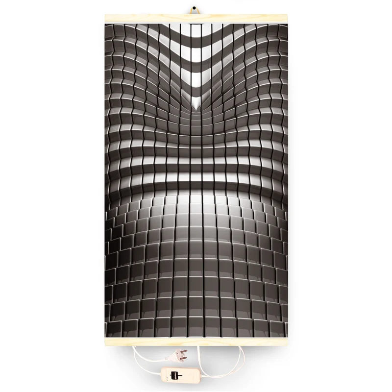 Riscaldatore a infrarossi - pannello riscaldante flessibile 430W TRIO modello 7 astratto, dimensioni 100x57cm con regolatore