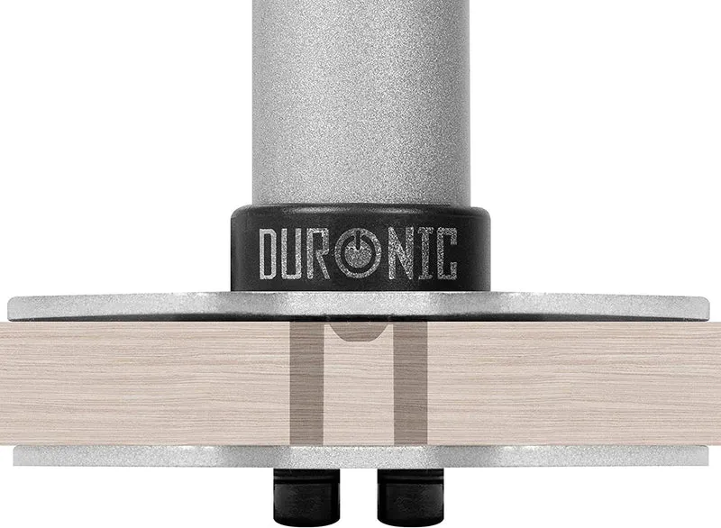 Duronic DM-GR-01 SR Grommet argento per supporti monitor modello DM351X3 SR e DM352 SR  Attraverso fori sulla scrivania  Alternativa al morsetto