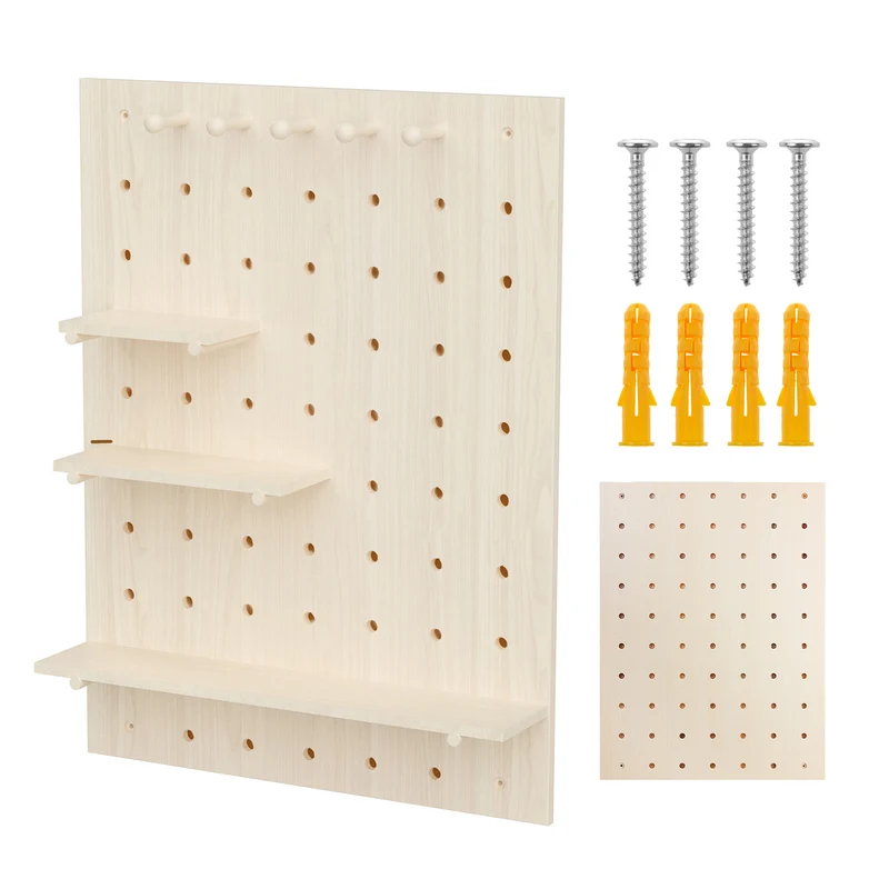 Lavagna organizer in legno Maclean, colore legno chiaro, 60x80 cm, max. 20 kg, MC-131 WD
