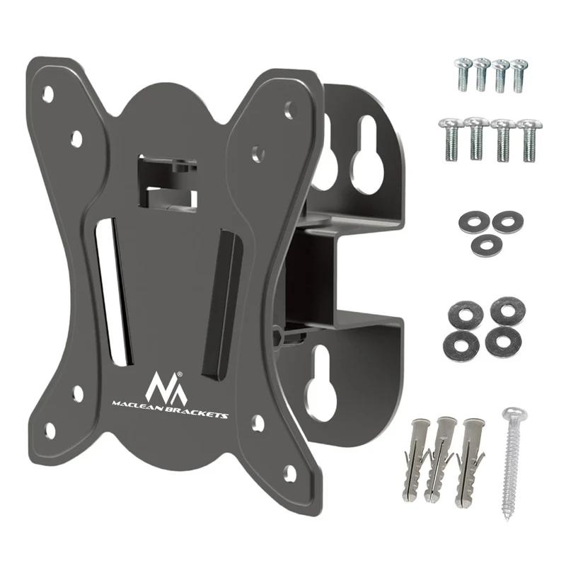 Staffa Maclean per TV o monitor, max. VESA 100x100, 13-32", 30 kg, nero, MC-415