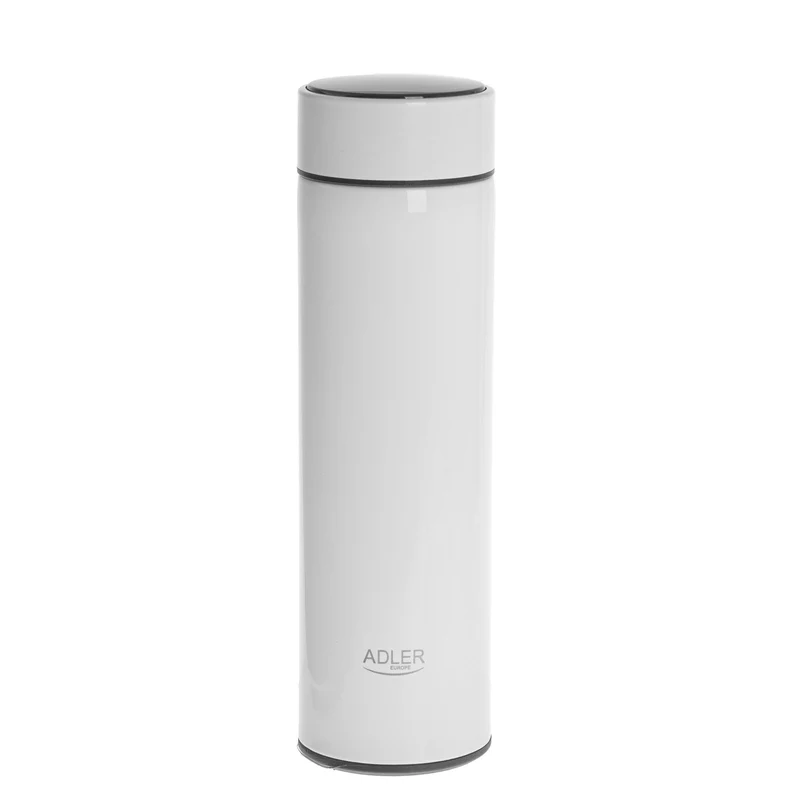 Thermos Adler, display touchscreen LED, capacità 473 ml, colore bianco, AD 4506