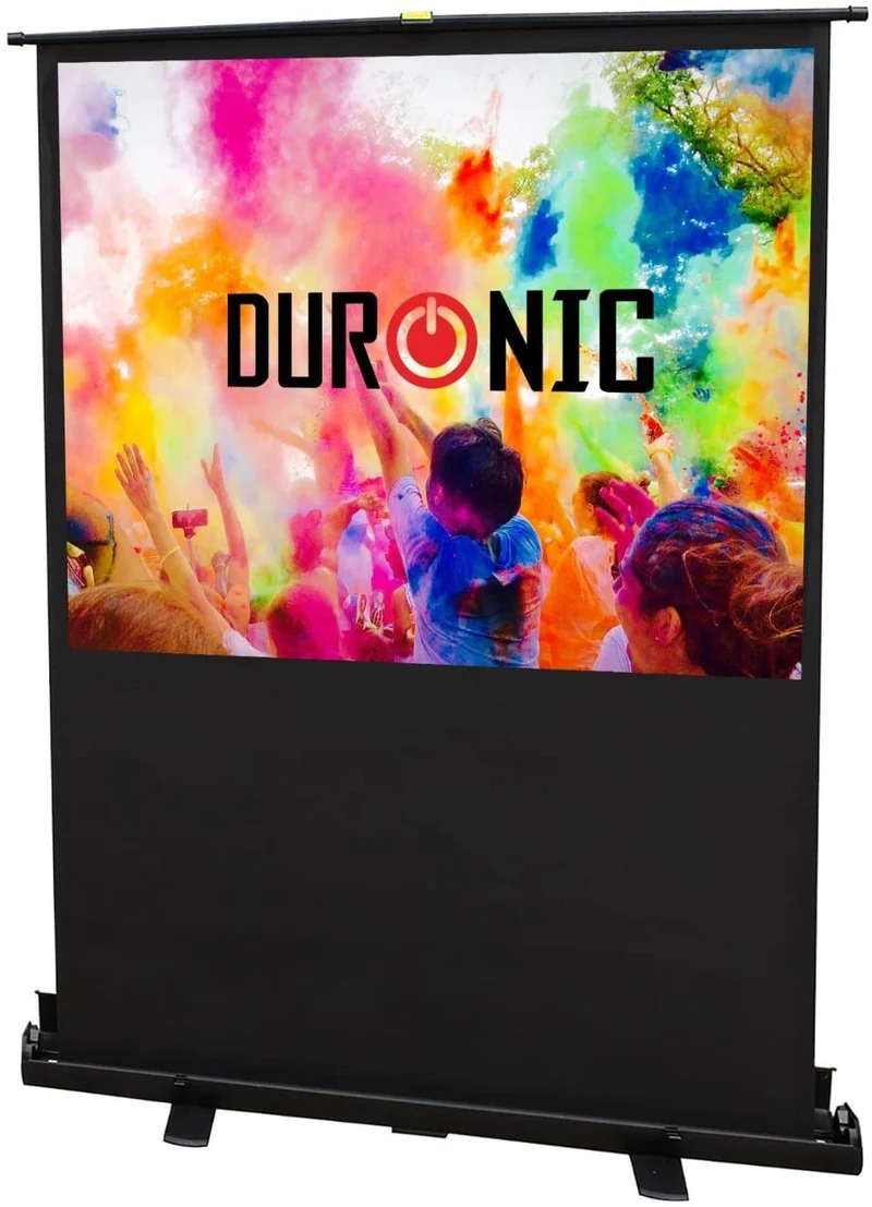 Duronic FPS100 /43 schermo di proiezione 100 formato 4:3 / 203 X 152 cm - telo proiettore retrattile auto-portante per videoproiettore Full HD 3D 4K - Home cinema home theater ufficio