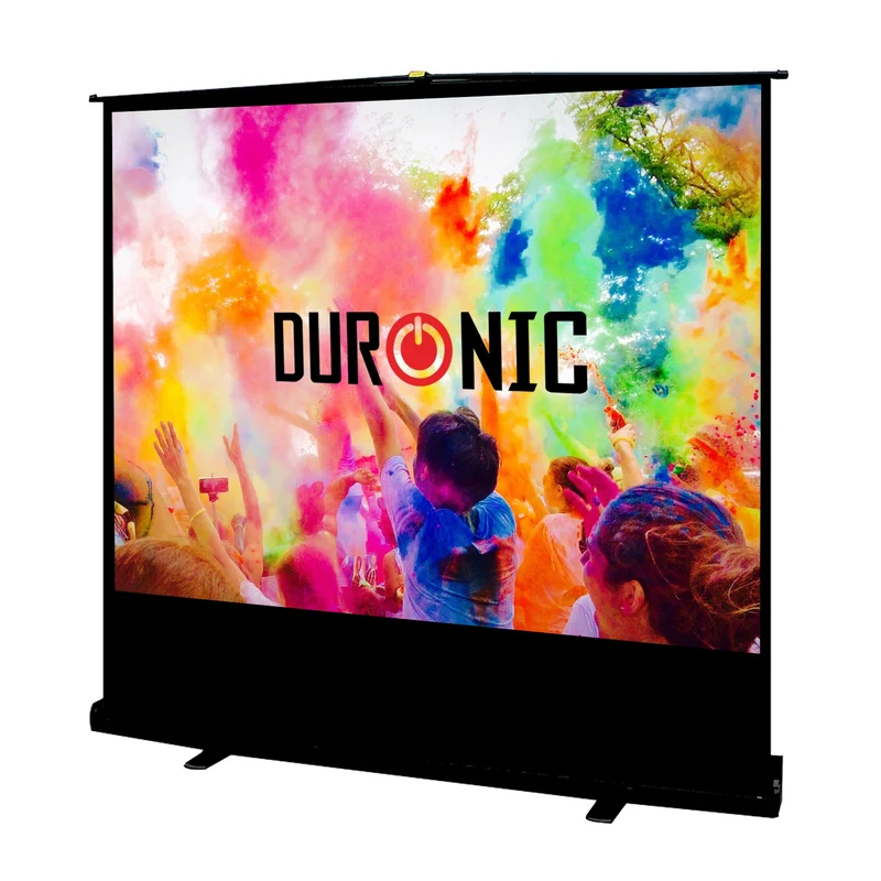 Duronic FPS80 /43 schermo di proiezione 80 formato 4:3 / 163 X 122 cm - telo proiettore retrattile auto-portante per videoproiettore Full HD 3D 4K - Home cinema home theater ufficio