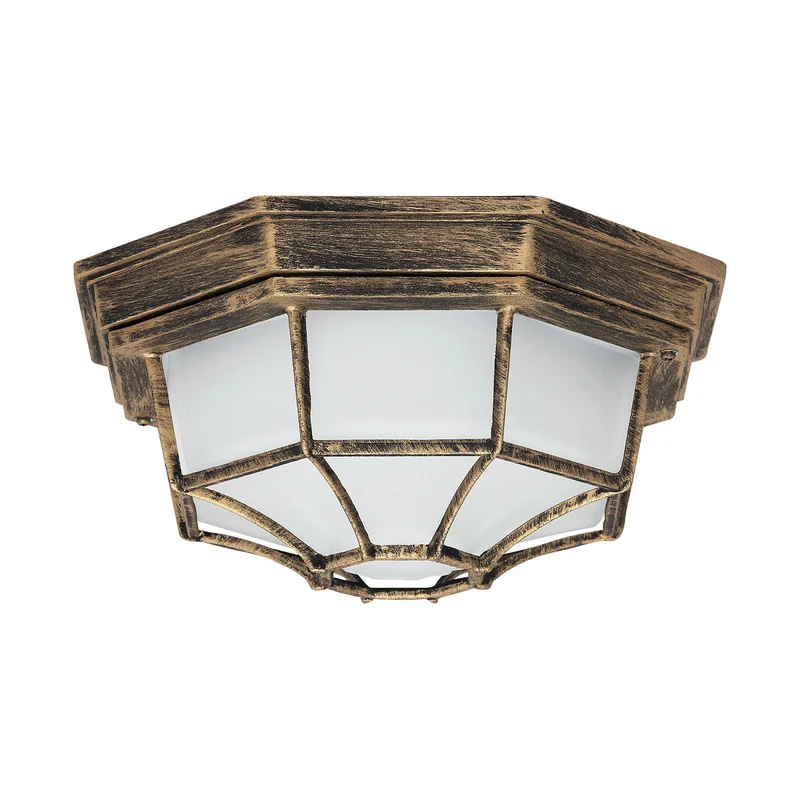 RABALUX MILANO LAMPADA DA SOFFITTO PER ESTERNI 8376 DIFFUSORE IN METALLO E VETRO