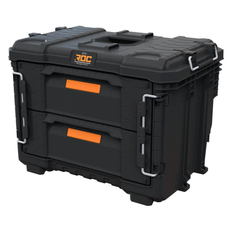 Cassetta degli attrezzi XL Keter ROC Pro Gear 2.0, con due cassetti, divisori inclusi, spazio per lucchetto, chiusure frontali, 259841
