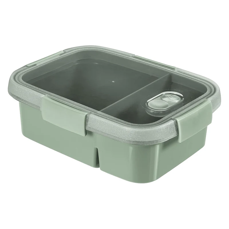 Contenitore per alimenti Dual Curver, coperchio a prova di perdite, valvola nel coperchio, 100% riciclato, utilizzabile nel microonde, due scomparti 0,6L + 0,3L, 250000