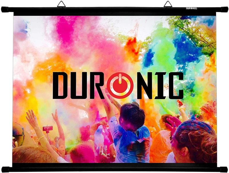 Duronic BPS50 4:3 Telo Proiettore 50 pollici, Schermo per proiettore, Telo da proiezione interno esterno, Home theater cinema Full HD 3D 4K, Schermo di proiezione anti pieghe per casa ufficio scuola