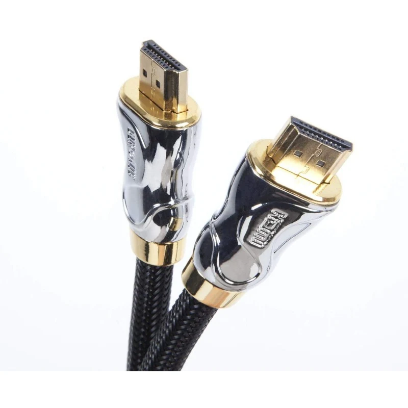 Duronic HDC04 /1.5m - Cavo HDMI schermato di ultima generazione V2.0 - 1.5 metri - connettori placcati oro 24k inclinabili e rotanti - Consente la trasmissione di segnale full HD 1080p 4K 2160p compatibilità ethernet