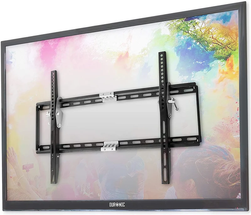 Duronic TVB777 Supporto TV da parte fisso ultra sottile per schermi LED LCD curvi monitor 33  60 portata 40kg compatibile con vesa 600 x 400 mm
